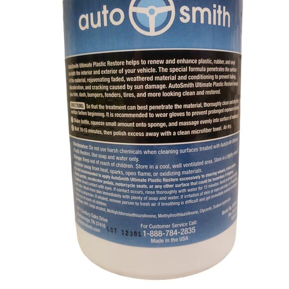 Auto Smith Automotive Ultimate Plastic Restore and Protect NEW - Picture 3 of 5